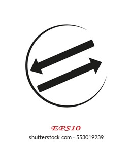 arrow straight, icon, vector illustration eps10