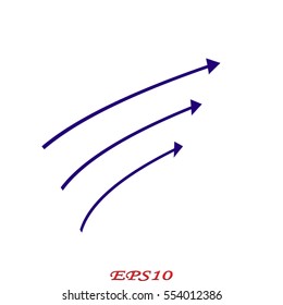 arrow straight, icon, vector illustration eps10