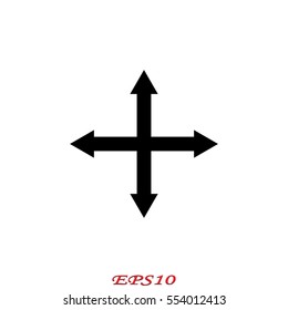 arrow straight, icon, vector illustration eps10