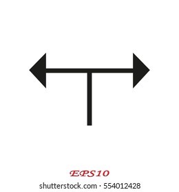 arrow straight, icon, vector illustration eps10