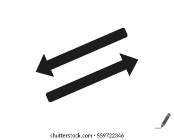 arrow straight, icon, vector illustration eps10