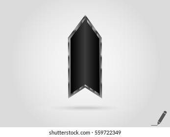 arrow straight, icon, vector illustration eps10