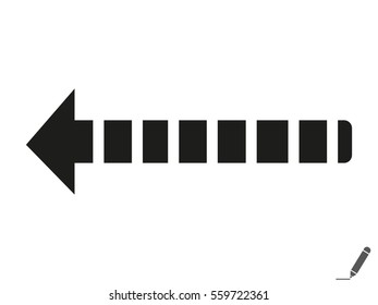 arrow straight, icon, vector illustration eps10