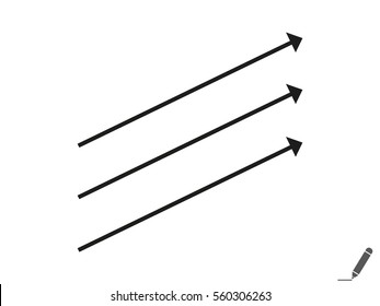 arrow straight, icon, vector illustration eps10