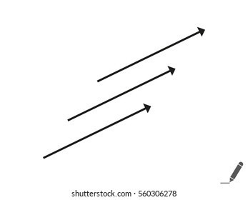 arrow straight, icon, vector illustration eps10