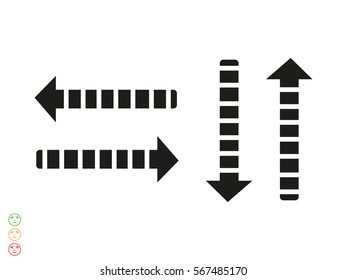 arrow straight, icon, vector illustration eps10