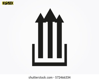 arrow straight, icon, vector illustration eps10