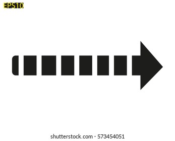 arrow straight, icon, vector illustration eps10