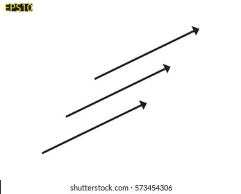 arrow straight, icon, vector illustration eps10