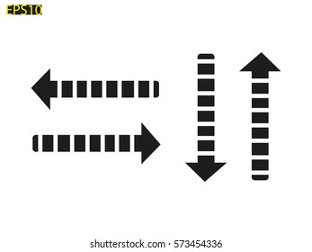 arrow straight, icon, vector illustration eps10