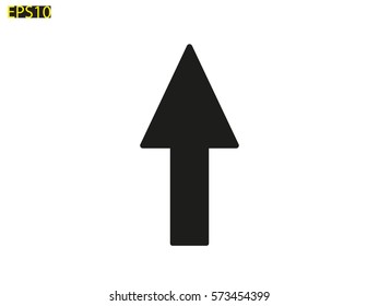 arrow straight, icon, vector illustration eps10
