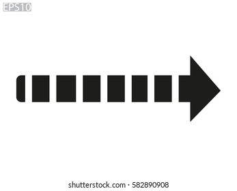 arrow straight, icon, vector illustration eps10