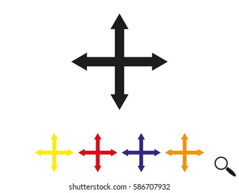 arrow straight, icon, vector illustration eps10