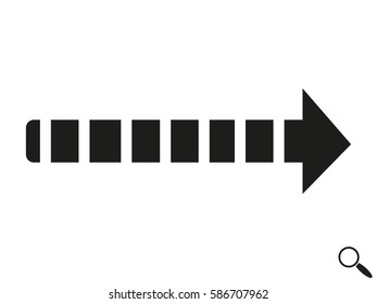 arrow straight, icon, vector illustration eps10