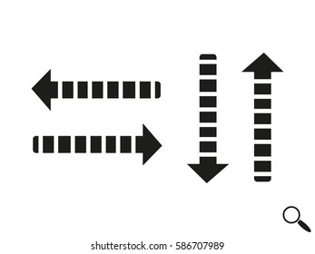 arrow straight, icon, vector illustration eps10