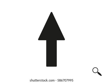 arrow straight, icon, vector illustration eps10