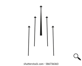 arrow straight, icon, vector illustration eps10
