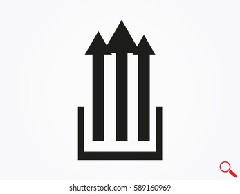 arrow straight, icon, vector illustration eps10