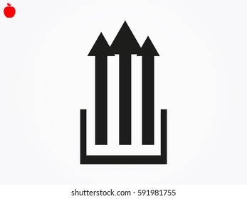 arrow straight, icon, vector illustration eps10