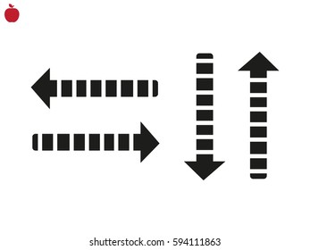 arrow straight, icon, vector illustration eps10