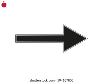 arrow straight, icon, vector illustration eps10
