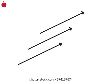 arrow straight, icon, vector illustration eps10
