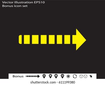 arrow straight, icon, vector illustration eps10