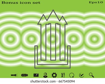 arrow straight, icon, vector illustration eps10