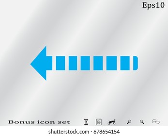 arrow straight, icon, vector illustration eps10