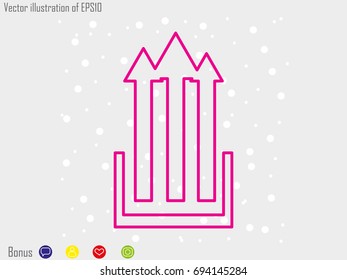 arrow straight, icon, vector illustration eps10