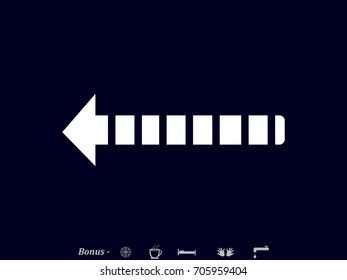 arrow straight, icon, vector illustration eps10