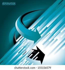 Arrow and straight lines on abstract vector background