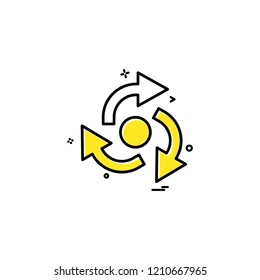 arrow straight right left centre icon vector design