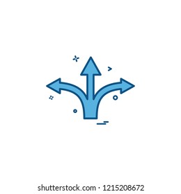 arrow straight right left icon vector design