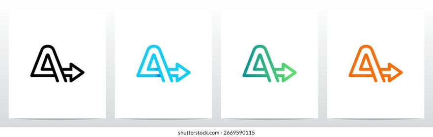 	
Faixas de seta Linhas paralelas Letra Logotipo inicial A