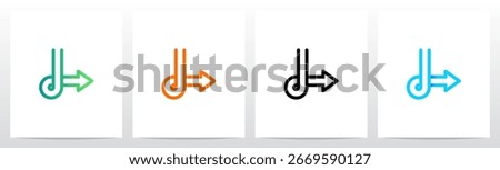 	
Arrow Stripes Parallel Lines Letter Initial Logo Design L