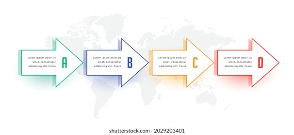 arrow style directional infographic design