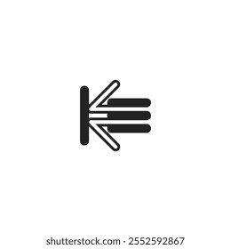 Arrow Style Ke Logo Or Ek Logo. A modern and bold design of the letter KE Logo using a Arrow style design at the center of the logo.