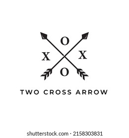 Arrow style symbol illustration, two arrows, Indian style arrow