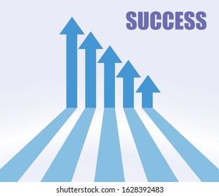 ARROW SUCCESS DIRECTION TO TOP up