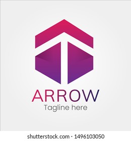 Arrow successful concept logo icons template - EPS 10 VECTOR 