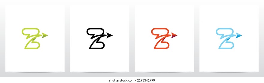 Arrow With Swoosh Lines From Letter Logo Design Z