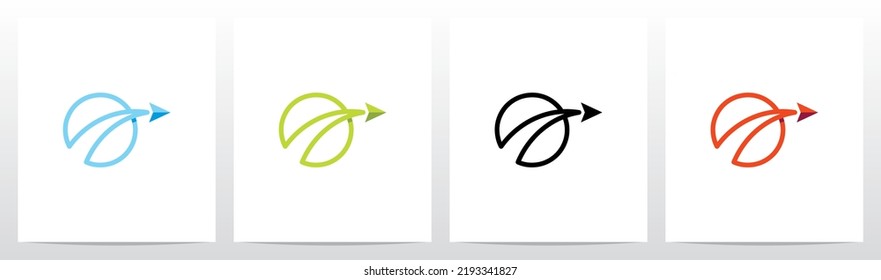 Arrow With Swoosh Lines From Letter Logo Design O