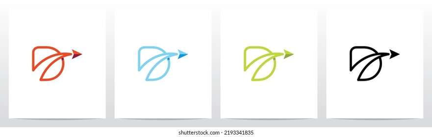 Arrow With Swoosh Lines From Letter Logo Design D