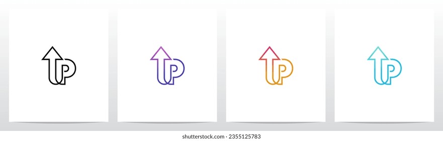 Up Arrow Symbol Attached To Letter Logo Design P