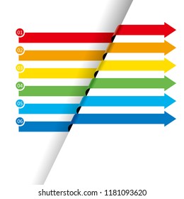 Arrow symbol concept design, The background is white.