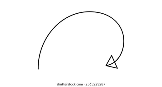 Arrow Symbol Continuous Line Icon, Arrow pointing right, continuous one line drawing vector. Single line Arrow pointing right, vector background. Arrow pointing right, icon. Continuous outline pro. 
