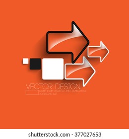 arrow symbol elements flat layout design