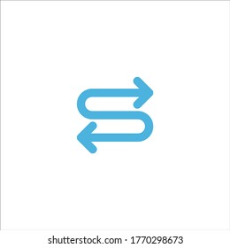 arrow symbol icon flat vector logo design trendy