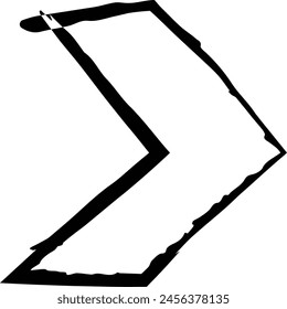 Arrow symbol icon, grunge texture vector element direction symbol illustration for graphic design